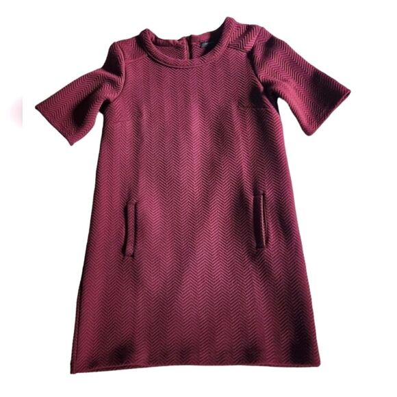 Halogen Dress Mod Sweater Sweatshirt Short Chevron Embroidered Quilted Purple‎ M - Picture 1 of 10